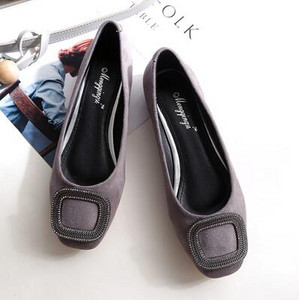 Lady Balleti Lamedad kingad Naiste Lameda kontsaga kingad Square Head Flock Nahast Metallkaunistus Slip Lolita Kingad Zapatos De Mujer Flats