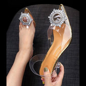 2023. aasta brändi naiste pumbad luksuslikud Crystal Slingback kõrged kontsad suvised pruudikingad Mugavad kolmnurkse kontsaga peokingad