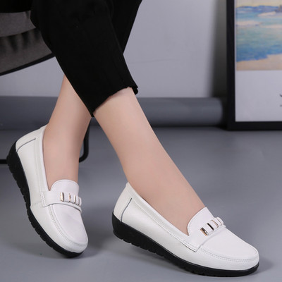 Női lapos balettcipők Kivágott bőr lélegző mokaszinok Női csónakcipők Balerina Női alkalmi cipők Női divat 2023