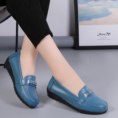 Női lapos balettcipők Kivágott bőr lélegző mokaszinok Női csónakcipők Balerina Női alkalmi cipők Női divat 2023