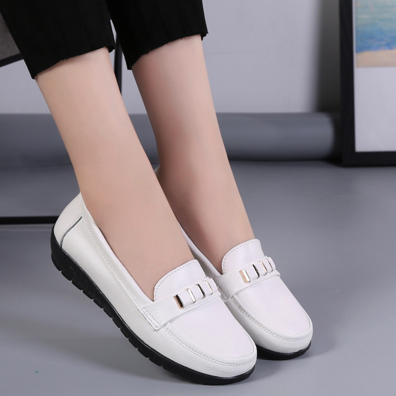 Női lapos balettcipők Kivágott bőr lélegző mokaszinok Női csónakcipők Balerina Női alkalmi cipők Női divat 2023