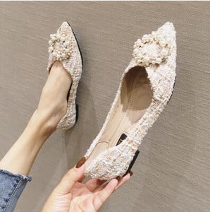 Pantofi retro pentru femeie cu vârf ascuțit, primăvară/toamnă, pantofi plati, confortabili și puțin adânci, pantofi de lucru pentru femei, pantofi ușori de mers pe jos