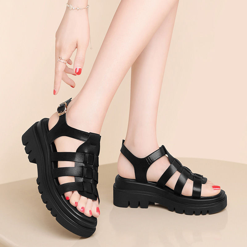 Sandale de sport pentru femei, cu pană, sandale sexy pentru femei, cu degete deschise, pantofi cu platformă în aer liber, pantofi de plajă pentru femei