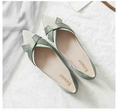 Pantofi pantofi pentru femei, vară, cu gură superficială, cu vârf, din piele moale, pantofi de damă, pantofi versatili, pantofi cu fasole, pantofi pentru femei