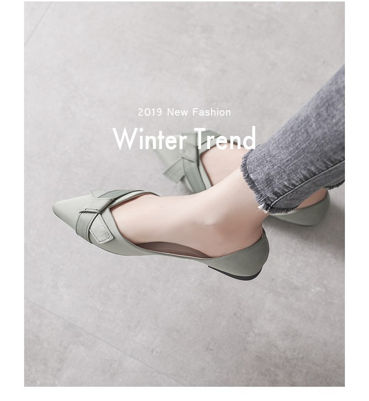 Pantofi pantofi pentru femei, vară, cu gură superficială, cu vârf, din piele moale, pantofi de damă, pantofi versatili, pantofi cu fasole, pantofi pentru femei