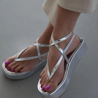Sandale pentru femei New Fad Platformă Pantofi de vară Pantofi cu vârf deschis 2023 Pantofi groși Rochie Papuci Casual Femei Sandale Flip-flops