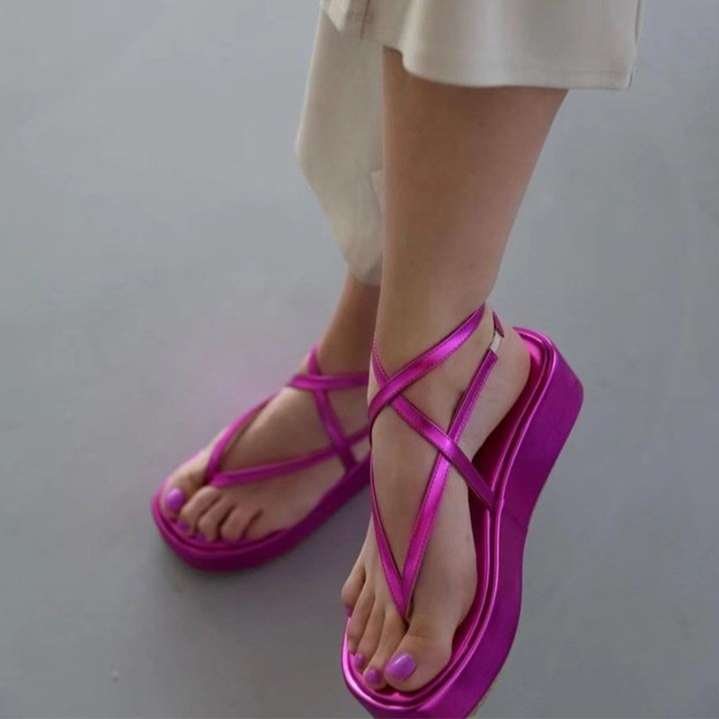 Sandale pentru femei New Fad Platformă Pantofi de vară Pantofi cu vârf deschis 2023 Pantofi groși Rochie Papuci Casual Femei Sandale Flip-flops