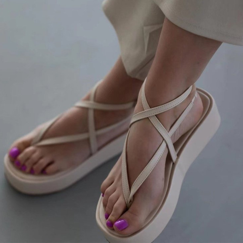 Sandale pentru femei New Fad Platformă Pantofi de vară Pantofi cu vârf deschis 2023 Pantofi groși Rochie Papuci Casual Femei Sandale Flip-flops