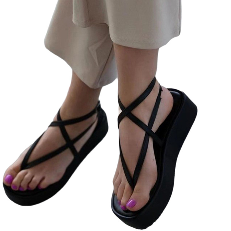 Sandale pentru femei New Fad Platformă Pantofi de vară Pantofi cu vârf deschis 2023 Pantofi groși Rochie Papuci Casual Femei Sandale Flip-flops