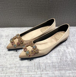 Pavasaris/rudens Rhinestones Kvadrātveida poga ar smailiem purngaliem, plakaniem apaviem Sieviešu Sarkani Shllow Kāzu Līgavas māsu zoles Viegli sieviešu apavi