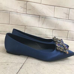 Pavasaris/rudens Rhinestones Kvadrātveida poga ar smailiem purngaliem, plakaniem apaviem Sieviešu Sarkani Shllow Kāzu Līgavas māsu zoles Viegli sieviešu apavi