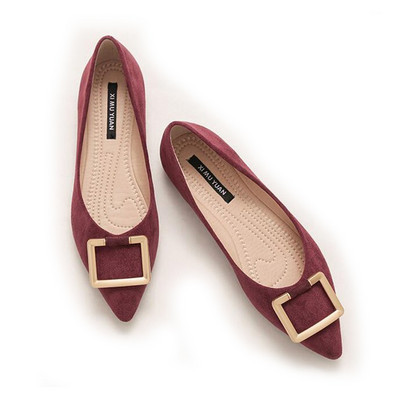 MVVJKE Επωνυμία Ladies Flock Plain Flat Παπούτσια Μπαλέτα σχεδιαστών Παπούτσια φορέματος με μυτερά μύτη Κομψά OL πτυσσόμενα φλατ Γυναικεία παπούτσια σε ρολό