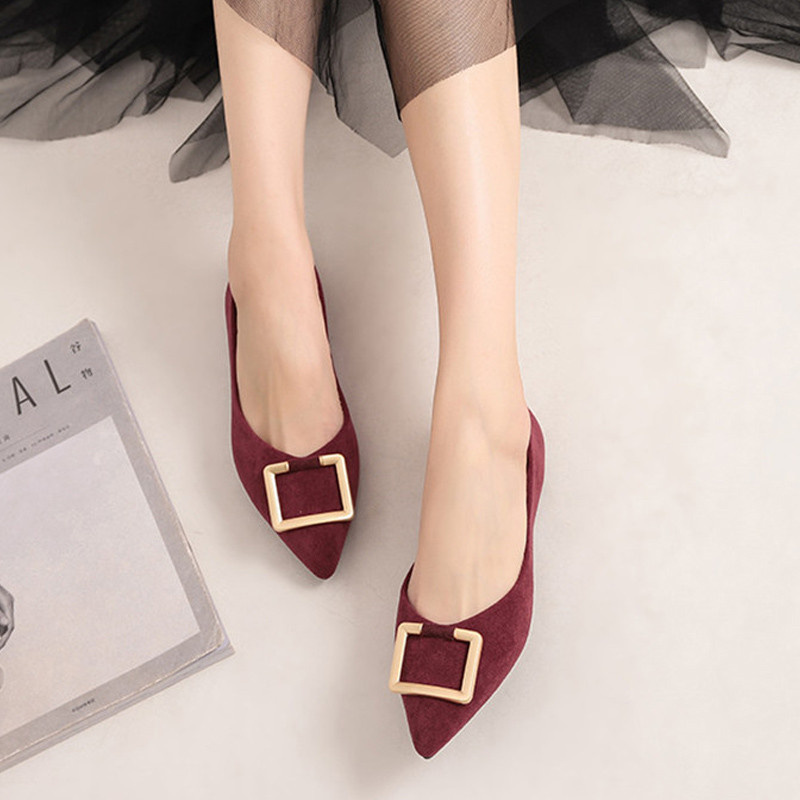 MVVJKE Επωνυμία Ladies Flock Plain Flat Παπούτσια Μπαλέτα σχεδιαστών Παπούτσια φορέματος με μυτερά μύτη Κομψά OL πτυσσόμενα φλατ Γυναικεία παπούτσια σε ρολό