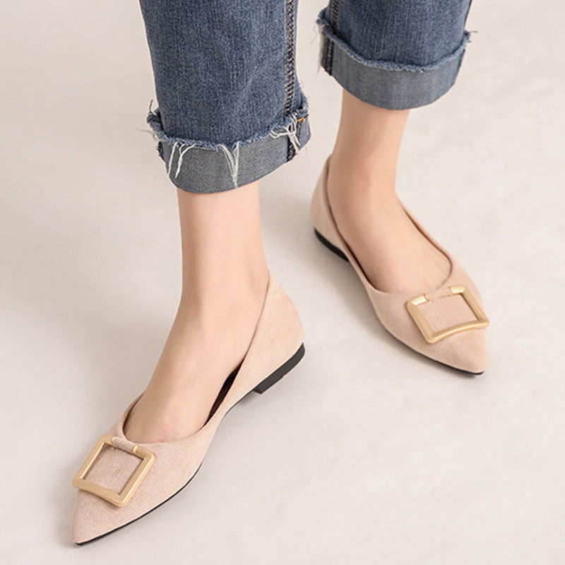 MVVJKE Επωνυμία Ladies Flock Plain Flat Παπούτσια Μπαλέτα σχεδιαστών Παπούτσια φορέματος με μυτερά μύτη Κομψά OL πτυσσόμενα φλατ Γυναικεία παπούτσια σε ρολό