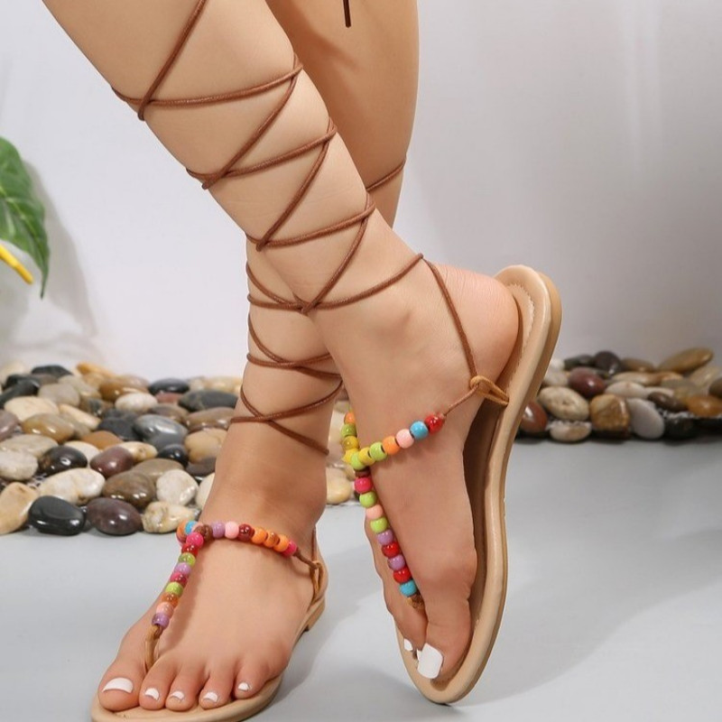 Új divatos női szandál alacsony sarkú, fűzős szandál hátpántos nyári cipők Gladiator alkalmi szandál keskeny szalagú zapatos mujer cipő