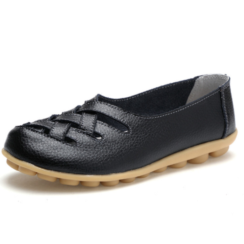 Nyári lapos cipő Női klasszikus kiváló minőségű csónakcipő Kényelmes és légáteresztő cipő