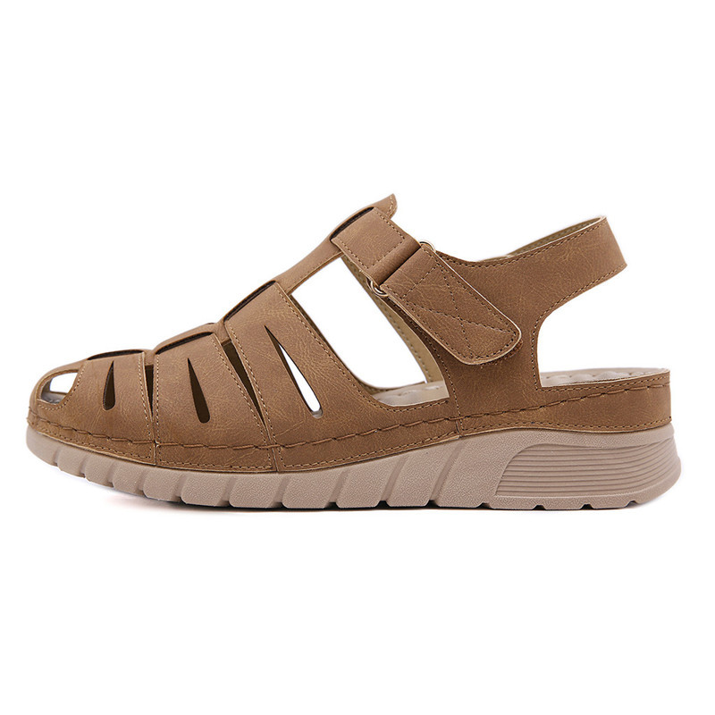 MVVJKE Dámske módne ortopedické sandále, ležérne dámske topánky na platforme, sandále na platforme, dámske retro topánky