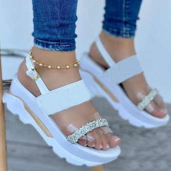 Γυναικεία πέδιλα Summer Bling Crystal Wedge Heels Σανδάλια Πλατφόρμα Παπούτσια Summer Sandalias Mujer Κομψά Wedges Γυναικεία παπούτσια