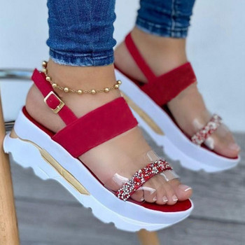 Γυναικεία πέδιλα Summer Bling Crystal Wedge Heels Σανδάλια Πλατφόρμα Παπούτσια Summer Sandalias Mujer Κομψά Wedges Γυναικεία παπούτσια