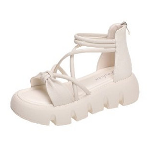 Χονδρή σόλα Casual Απλό στυλ Peep Παπούτσια High Street Fashion Flat Platform Ρωμαϊκά άνετα σανδάλια Γυναικεία σανδάλια 2023