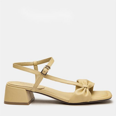 2022. g. sieviešu sandales Vasaras kvadrātveida purngals, biezs, vidējs papēdis, muguras siksna Bukle Sieviešu apavi Modes Solīdi Brīvā laika īsi Sieviešu apavi