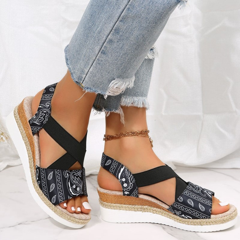 Női szandálok 2022 Peep Toe Női cipők Outdoor Wedge szandálok Női Platform cipők Kényelmes Légáteresztő Zapatos De Mujer