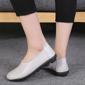 Γυναικεία Μόδα Flat Παπούτσια Απαλά Loafers Γυναικεία αθλητικά παπούτσια με στρογγυλά δάχτυλα Γυναικεία παπούτσια Oxford Άνετα Παπούτσια από γνήσιο δέρμα Plus Size