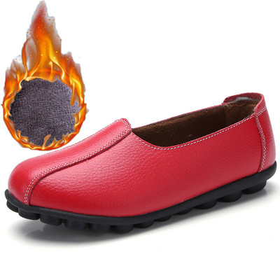 Pantofi plati la moda pentru femei Pantofi moale Pantofi pantofi cu varf rotund Pantofi Oxford pentru femei Pantofi confortabili din piele naturala de marime mare