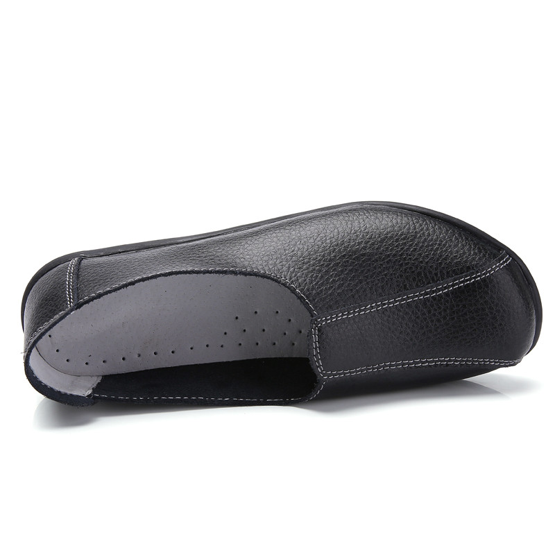 Pantofi plati la moda pentru femei Pantofi moale Pantofi pantofi cu varf rotund Pantofi Oxford pentru femei Pantofi confortabili din piele naturala de marime mare
