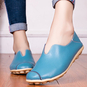 Παπούτσια Γυναικεία Flats Pu Δέρμα μονόχρωμο Ρηχό Γυναικείο Loafer Comfy Mother Παπούτσια Μόδα Αντιολισθητικά Παπούτσια Zapatos De Mujer