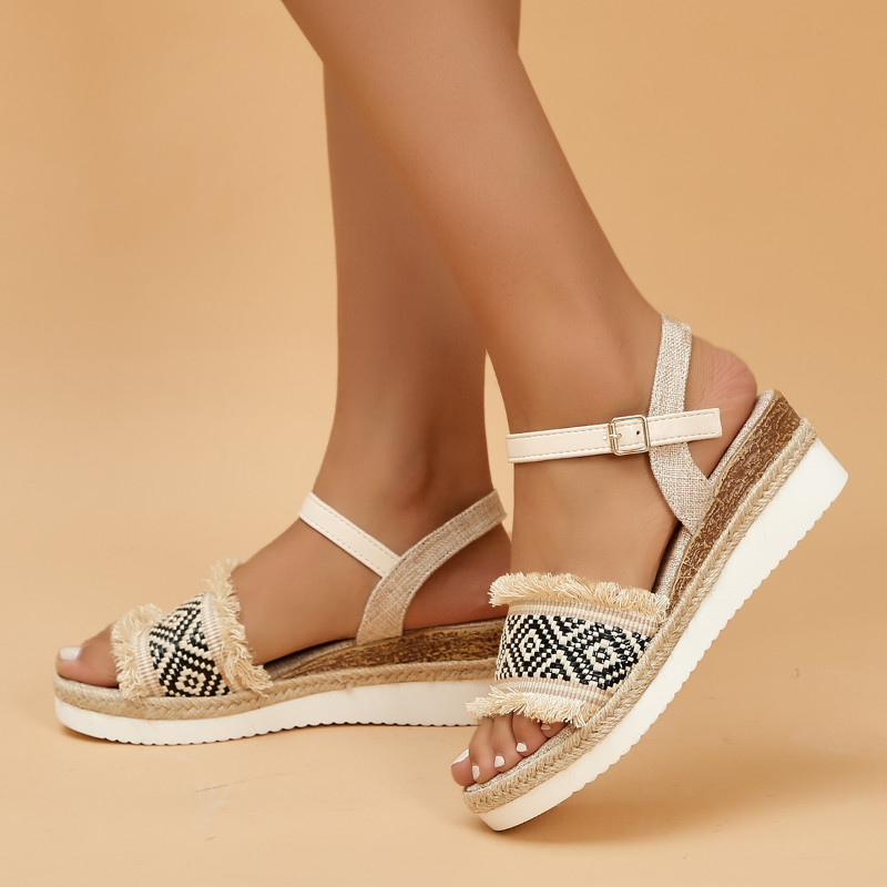 Letné dámske sandále na klinovom podpätku 2023, ortopedické sandále, retro, protišmykové, dámske ležérne sandále s hrubou podrážkou, dámske sandále veľkej veľkosti