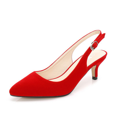 Niske potpetice velike nove modne cool seksi ležerne ženske sandale od brušene kože visoke pete brand cipele backspace kopča dropship velike veličine