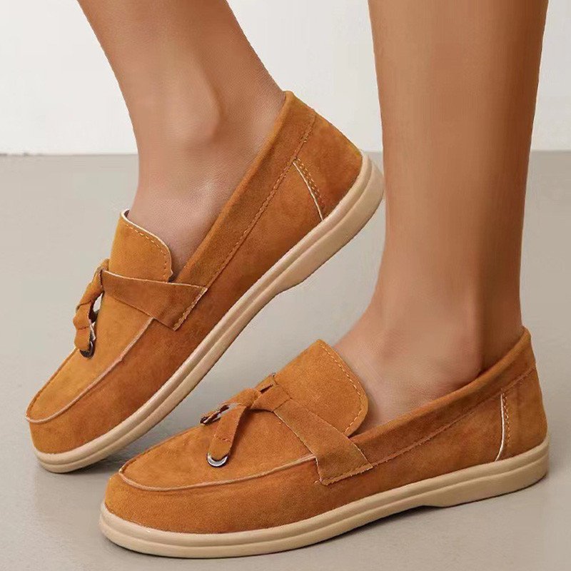 2022. g. Jauni apavi Sieviešu plakanās ādas Sieviešu apavi uzvelkamie sieviešu apavi Lielizmēra apaļie purngalu kurpes Sieviešu Zapatillas Mujer