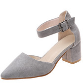 Dámske topánky veľkých rozmerov 2022 Nové jarné a jesenné univerzálne hrubé podpätky kórejská verzia s prackou Profesionálne vysoké podpätky pre ženy