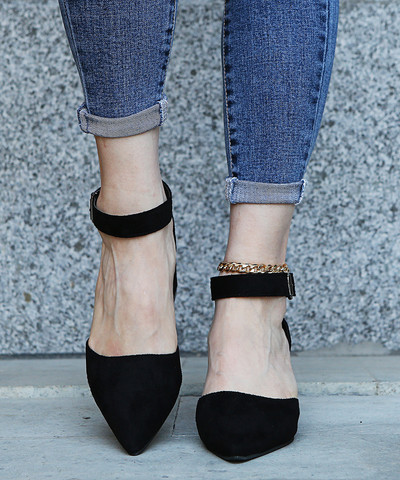 Dámske topánky veľkých rozmerov 2022 Nové jarné a jesenné univerzálne hrubé podpätky kórejská verzia s prackou Profesionálne vysoké podpätky pre ženy