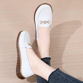 Дамски ежедневни обувки с кръгли пръсти Луксозна марка Дамски мокасини с приплъзване Дамски равни обувки Дизайнерски обувки Дамски маратонки Chaussure Femme