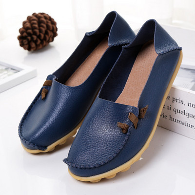 Sieviešu ādas apavi Modes sieviešu darba apavi plakani uzvelkamie apavi 16 krāsu bieza zole vienkrāsains, ērti sieviešu apavi ballītēm