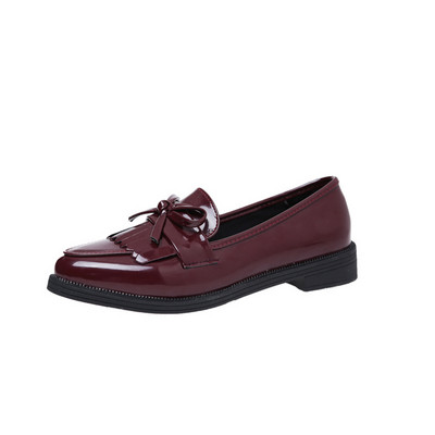 Pušķu priekšgala mezgls sievietēm Oksfordas sieviešu Derby ādas zīmols ikdienišķa smaila purngala slīdēšana uz plakaniem sieviešu komforta rudens brogue apavi