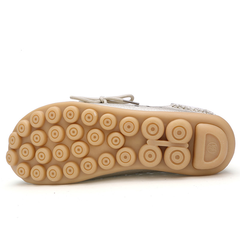 KUIDFAR Sieviešu plakanie apavi Jauni mokasīni Sieviešu dabīgās ādas apavi Mamma klaipi Ziedu apavi sievietei, mīksta zole, balets 43, izmērs