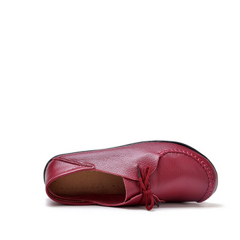 Плоски обувки Дамски мокасини от естествена кожа Дамски меки подметки Ежедневни плоски обувки за жени Студентки Оксфордски обувки Zapatos De Mujer
