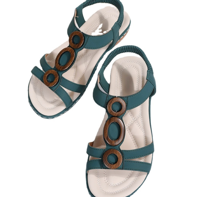 2022 nyár, új divat Női szandál gyémánt puha alsó alkalmi kényelmes lapos szandál nagy méretű Női strandszandál