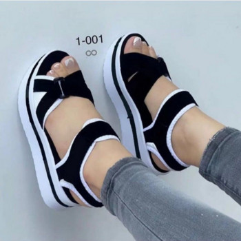 Γυναικεία πέδιλα Casual Wedges Sandalias Mujer 2023 Νέα καλοκαιρινά παπούτσια Γυναικεία πέδιλα με γόβες Πλατφόρμα Peep Toe Wedges Chaussure Femme