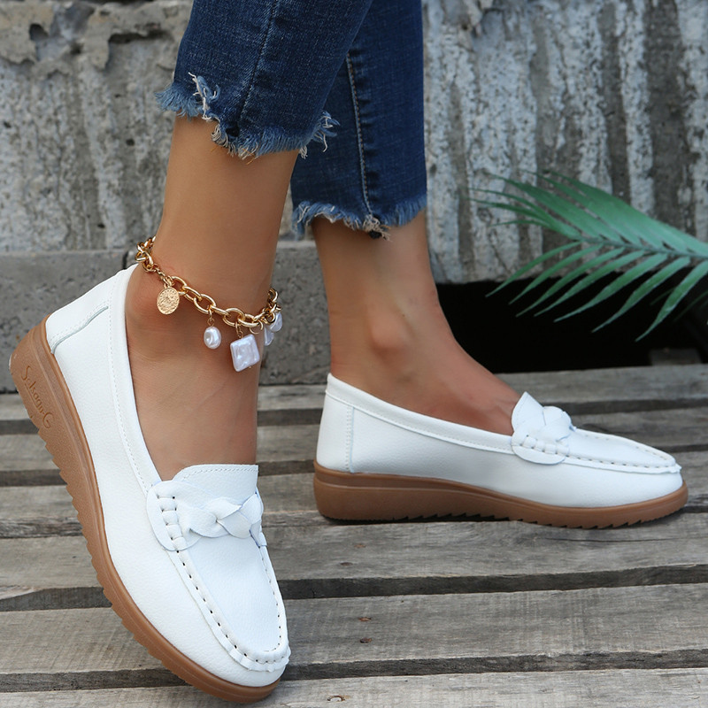 2023 Flats Γυναικεία Άνετα Loafers Slip on Summer Mother Shoes Casual Shoes Plus Size 43 Women Flats Zapatos De Mujer