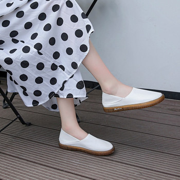 Обувки за жени 2023 Пролет Есен Нови плоски обувки с кръгла глава Дамска подметка с сухожилия Японска мода Ежедневни свежи мокасини Mujer