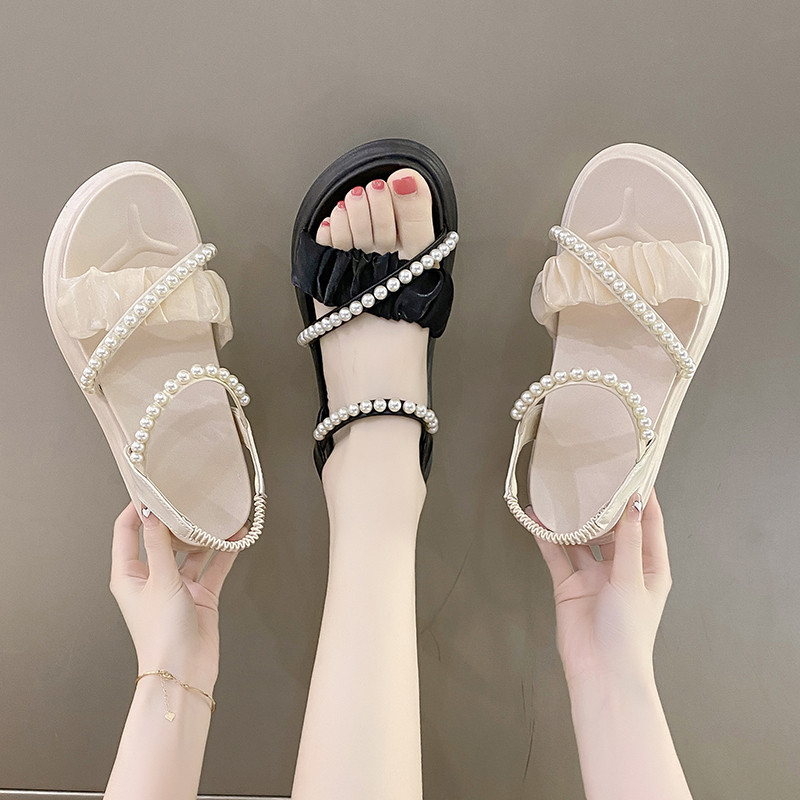 Női cipők 2023 divat Rugalmas szalag Női szandál Nyári Alkalmi női szandál Puha alsó Cipők Női Platform szandálok