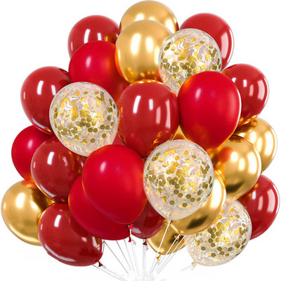 10 collu zelta konfeti metāliski baloni Makarons lateksa balons bērnu duša Globos pieaugušo jubilejas kāzu dzimšanas dienas ballītes dekors