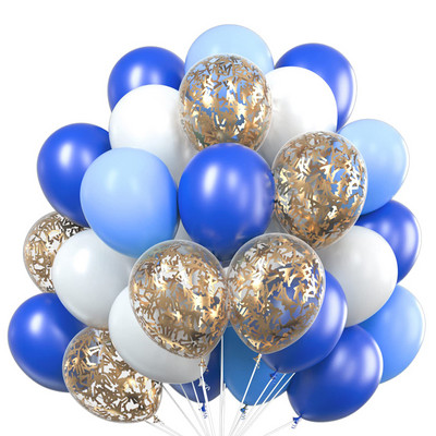 10 collu zelta konfeti metāliski baloni Makarons lateksa balons bērnu duša Globos pieaugušo jubilejas kāzu dzimšanas dienas ballītes dekors