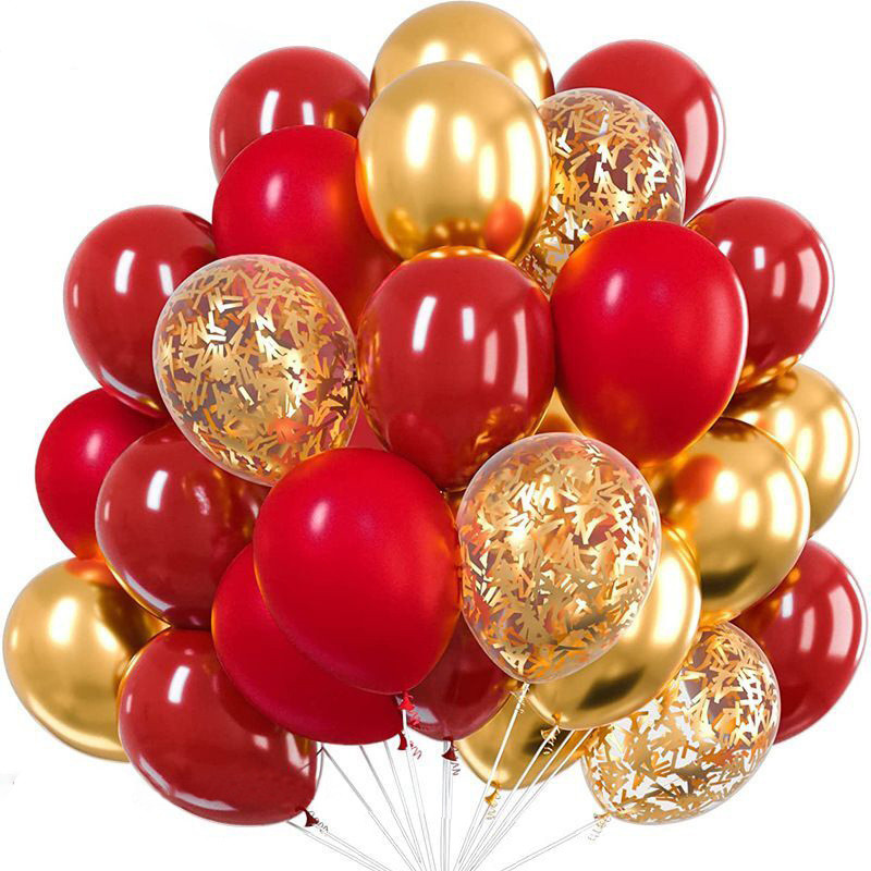 10 collu zelta konfeti metāliski baloni Makarons lateksa balons bērnu duša Globos pieaugušo jubilejas kāzu dzimšanas dienas ballītes dekors