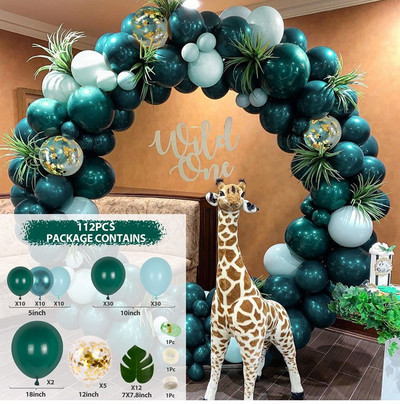 Avokaadoroheline õhupall Garland Arch Kit Pulmaõhupalli Sünnipäevapeo Dekoratsioon Lastele Baby Shower Gloobused Konfettid Lateks Ballon
