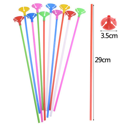 10/20/30/50 бр. 30 см латексова пръчка за балони Многоцветни пластмасови макарони Чаши за държач за балони за сватба, рожден ден, декорация Аксесоари